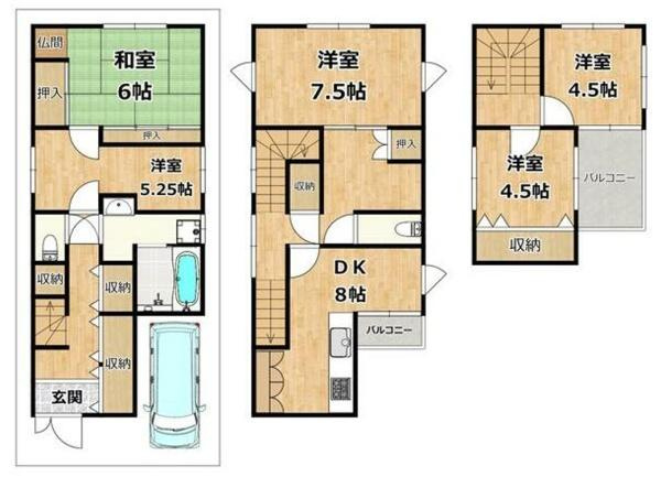 【間取り】 | 専有面積:111.95平米　間取り:5DK！