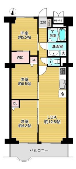 【間取り】 | ハイツ新森小路