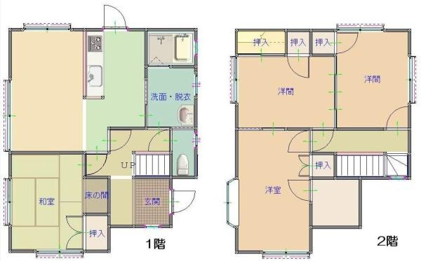 和歌山市永穂　中古戸建の間取り