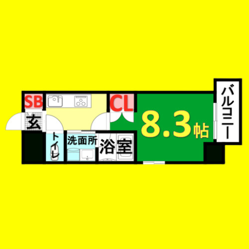 シティライフ今池　名古屋市賃貸　仲介手数料無料の間取り