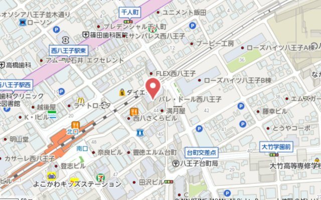 『八王子市マンション』パレ・ドール西八王子【仲介手数料無料】　八王子市台町4-44-13の地図|～仲介手数料無料☆八王子ひなた不動産～パレ・ドール西八王子