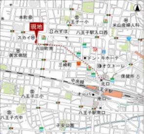 『八王子市マンション』ルピナス八王子【仲介手数料無料】　八王子市八日町2-1の地図|～仲介手数料無料☆八王子ひなた不動産～ルピナス八王子