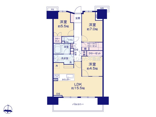 『八王子市マンション』ミッドプレイス八王子【仲介手数料無料】　八王子市八日町9-2の間取り|～仲介手数料無料☆八王子ひなた不動産～ミッドプレイス八王子