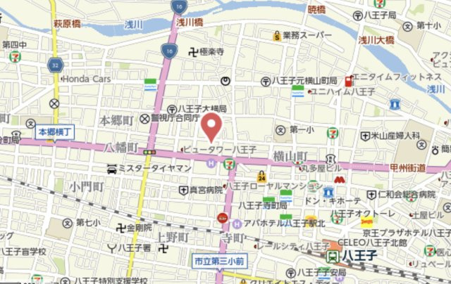 『八王子市マンション』ミッドプレイス八王子【仲介手数料無料】　八王子市八日町9-2の地図|～仲介手数料無料☆八王子ひなた不動産～ミッドプレイス八王子