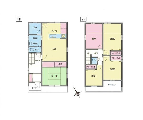 横浜市港南区芹が谷３丁目の新築一戸建の間取り