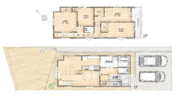 横浜市青葉区奈良町の新築一戸建の間取り