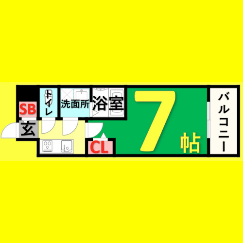 ファステート栄セントラル　名古屋市賃貸　仲介手数料無料の間取り