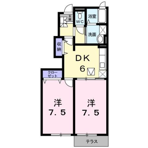 ヴィラプルメリアの間取り