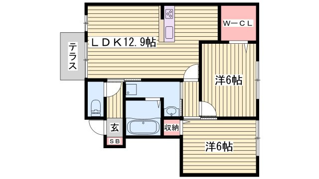 サンブランシュファミーユ A棟の間取り