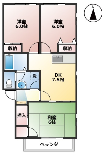 クレスト天神前の間取り