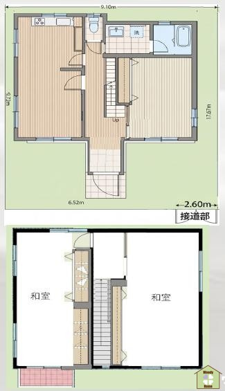 越谷市大林　中古一戸建ての間取り