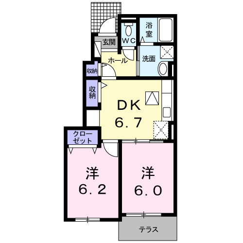 【間取り】 | モン　アンテリユール小式原Ｄ