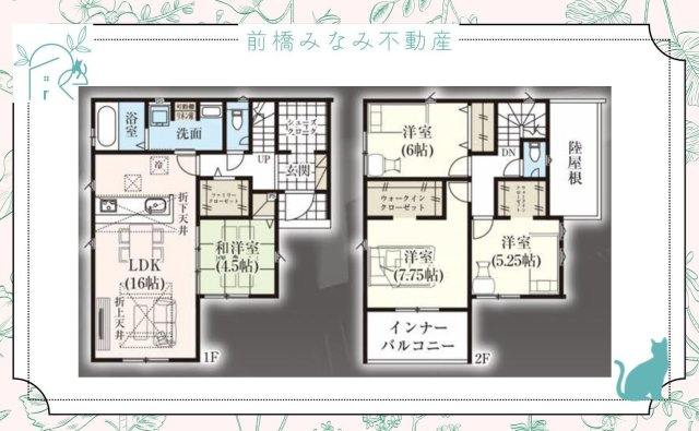 【新築】渋川市金井　１号棟(全２棟)　グラファーレ　新築建売分譲の間取り
