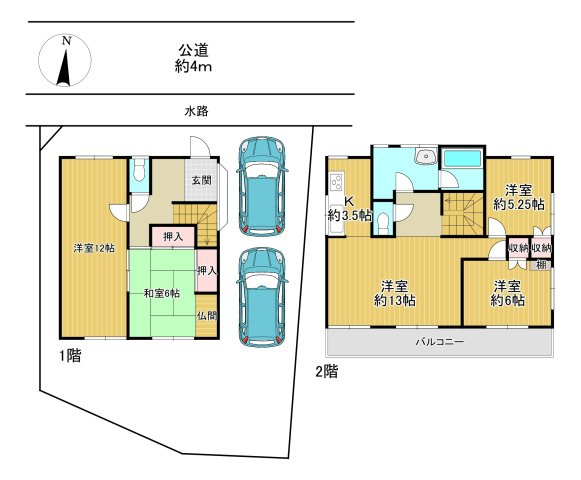 -三丁目不動産-　熊谷市柿沼　平成7年築の間取り