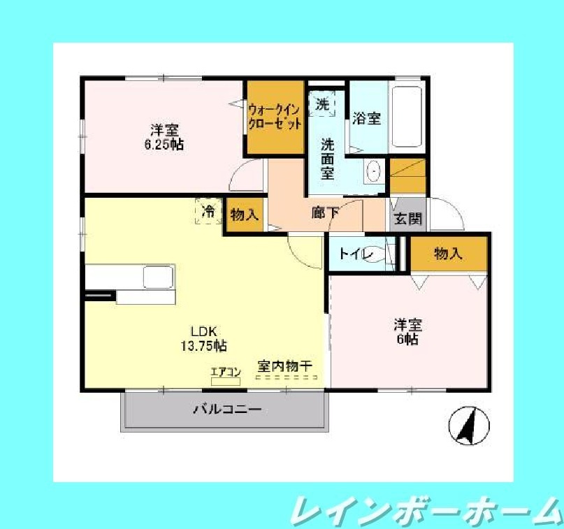 仲介手数料（賃料の1.10ヵ月）の50％OFF対象物件！の間取り