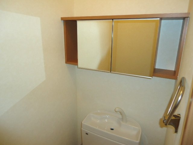 トイレ上部・鏡戸棚
