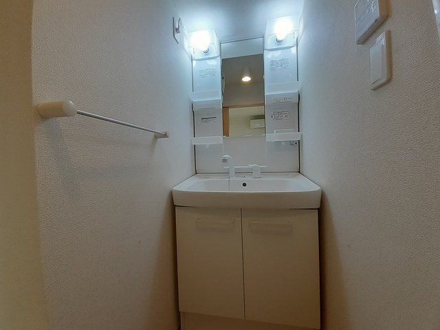 稲城市大丸のアパートの洗面所