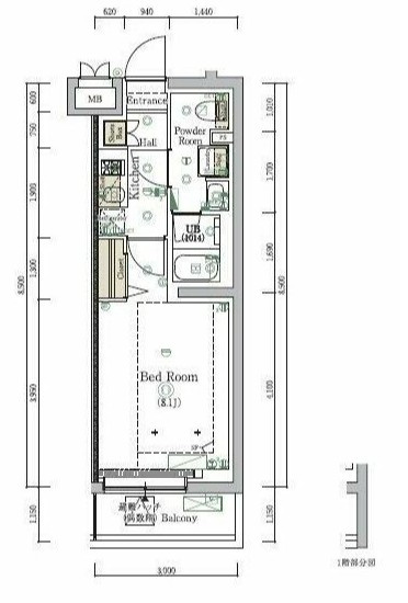川崎市多摩区長尾４丁目の賃貸マンションの間取り