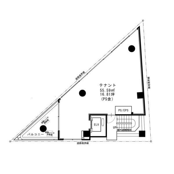 大阪市西区江戸堀１丁目の店舗事務所の区画図