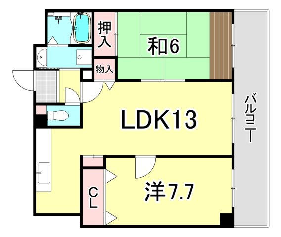 ボヌール宝塚の間取り