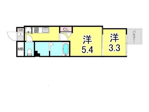 セレニテ神戸ミラクの間取り