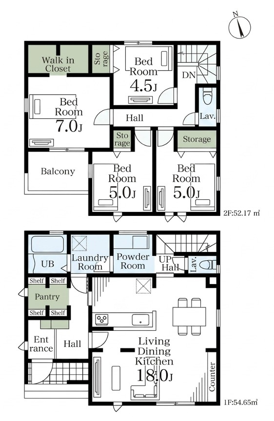 [新築住宅] 熊谷市別府 第5 全1棟の間取り