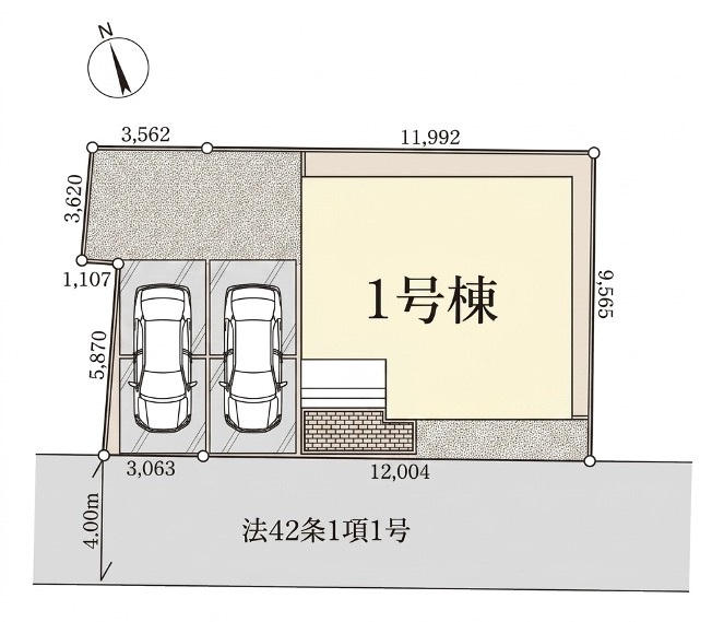 [新築住宅] 熊谷市別府 第5 全1棟の区画図