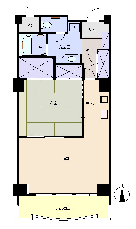 中銀ライフケア熱海水口22号館の間取り