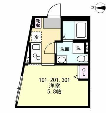 【間取り】 | ベイルーム相模大塚