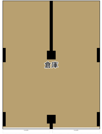 【間取り】 | マンション翔鶴一階貸倉庫