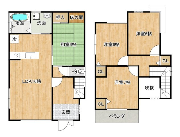 三条町リフォーム戸建の間取り|リフォーム後の間取り図（予定）です
