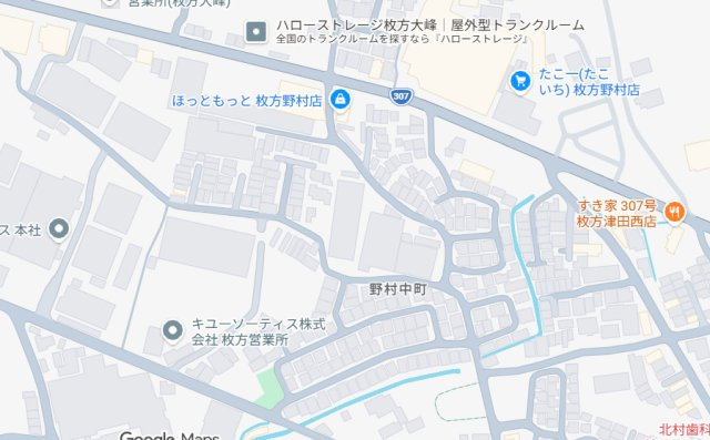 29日(土)30日(日)現地ご見学可能！　枚方市野村中町　限定1邸の地図