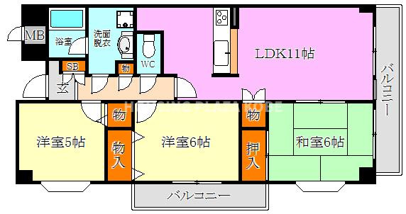 ラポール須磨の間取り