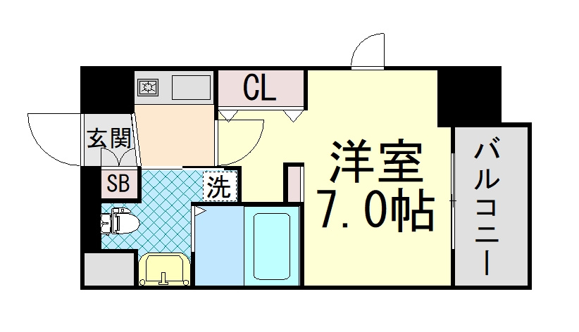 エステムコート三宮駅前IIIマジェスティの間取り