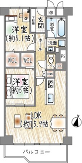 【間取り】 | 杉谷パークマンション | 間取り