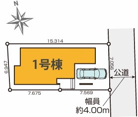 練馬区上石神井南町　新築一戸建　西武新宿線　上石神井の区画図