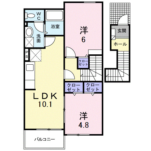 フェアリーヒルズ壱番館の間取り|使い勝手の良い間取りです♪