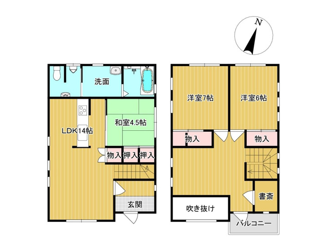 【間取り】 | 中古一戸建　香美市土佐山田町東本町１丁目
