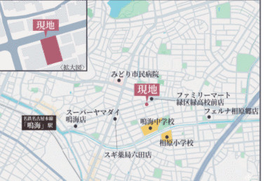 名古屋市緑区六田２丁目の売地の地図