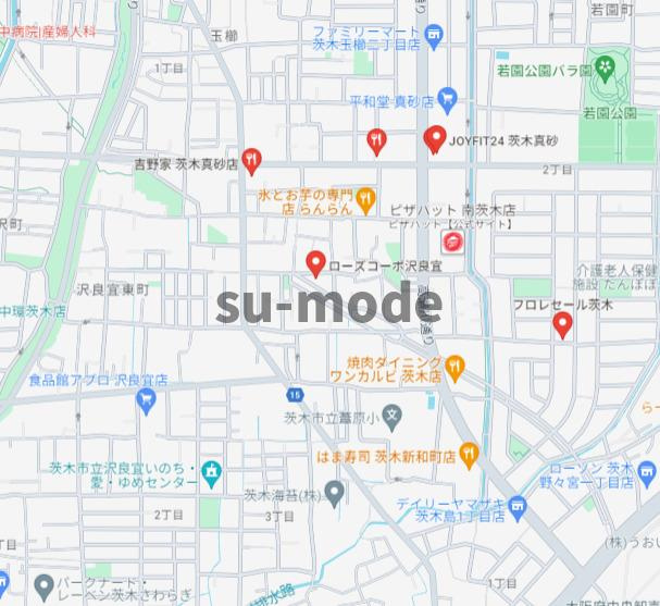 ローズコーポ沢良宜の地図