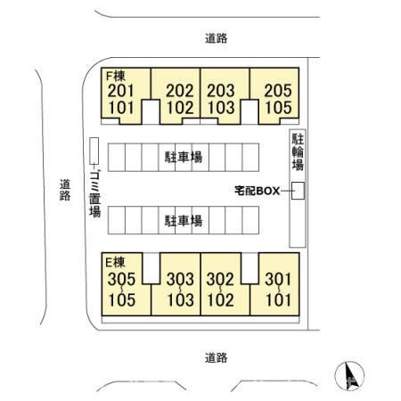 バリスサイト　Ｆの区画図