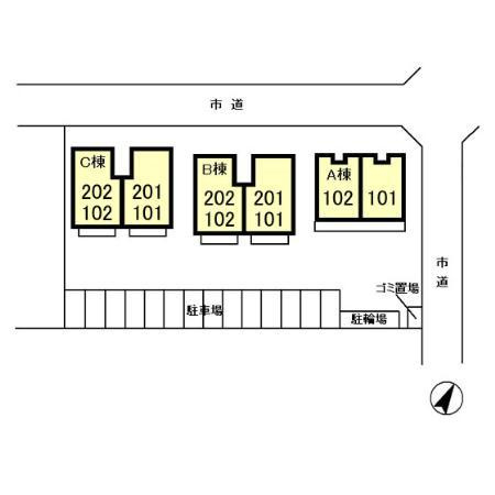 リビングタウン南花島　Ｃの区画図