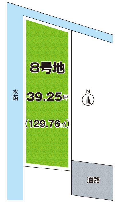 ■寝屋川市河北西町　売土地の土地図|8号地