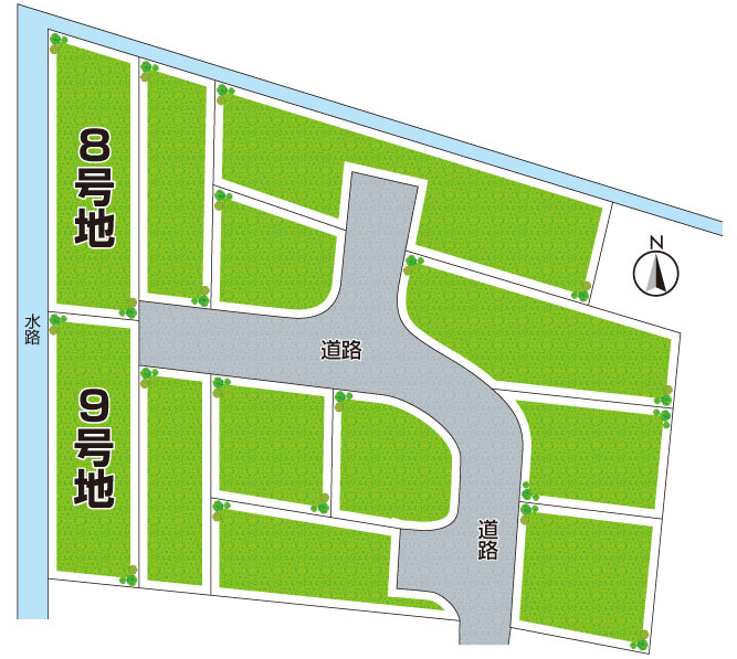 ■寝屋川市河北西町　売土地の区画図|全2区画
