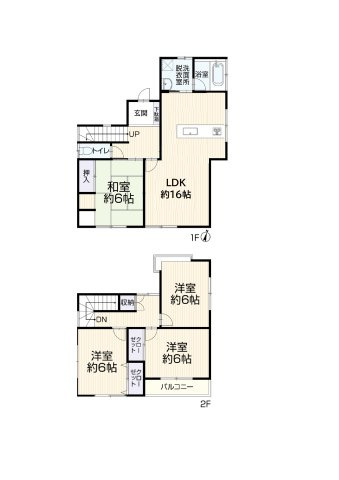 三条町中古リフォーム戸建の間取り
