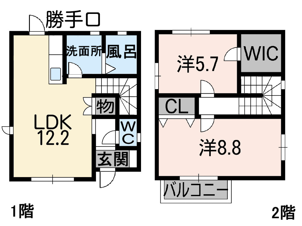 希望ハイツC　　刈谷市近郊の賃貸ならクラスホーム刈谷店の間取り