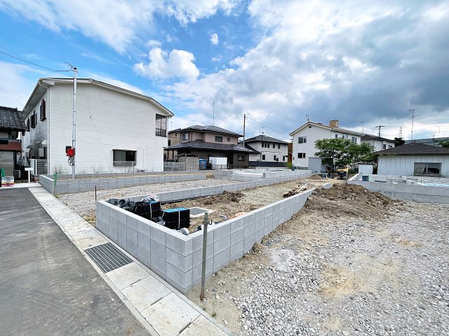 新築戸建・新築建売　須賀川市影沼町第4　第一小・第一中の外観|現在建築中です！2026年8月完成予定♪