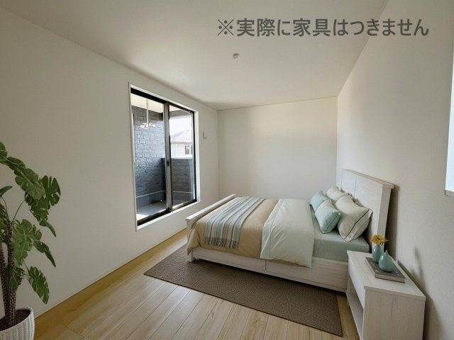 新築戸建・新築建売　須賀川市影沼町第4　第一小・第一中の洋室|画像はバーチャルホームステージングの加工による演出で、実際の家具は付きません。