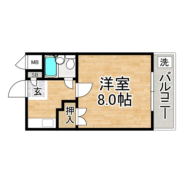 恵解山ハイツの間取り