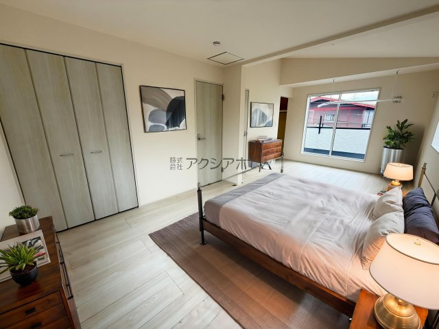 狭山市水野・全3棟　新築一戸建　1号棟の寝室|洋室12.2帖（家具はCG画像での表示になります）